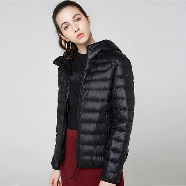 Ultraleichte dünne daunenjacke für frauen