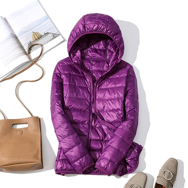 Ultraleichte dünne daunenjacke für frauen