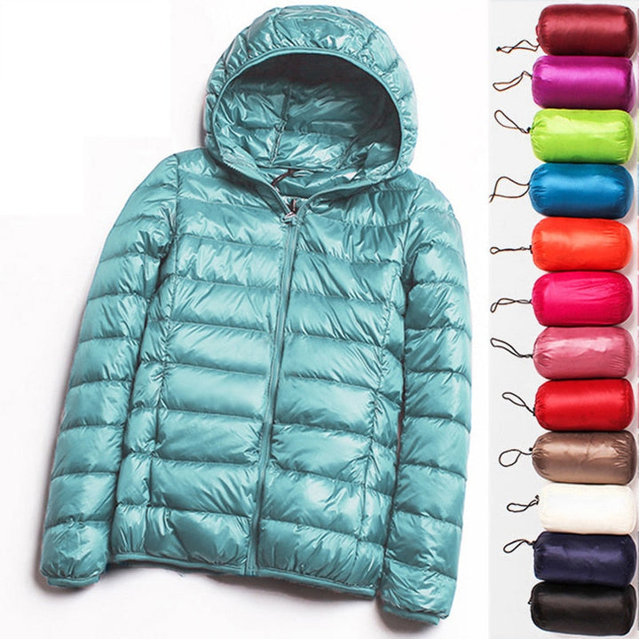 Ultraleichte dünne daunenjacke für frauen