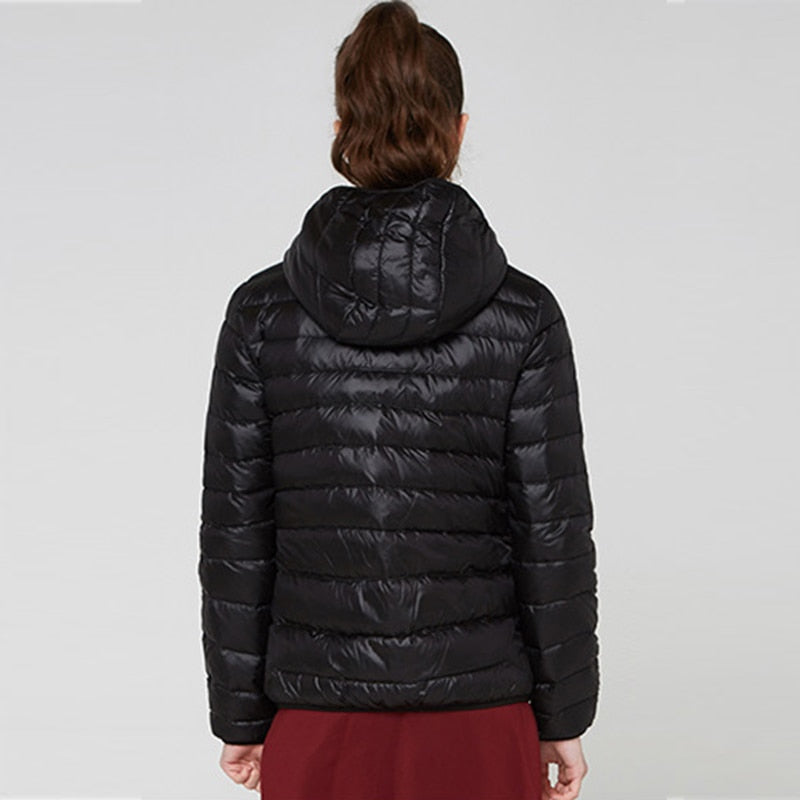 Ultraleichte dünne daunenjacke für frauen