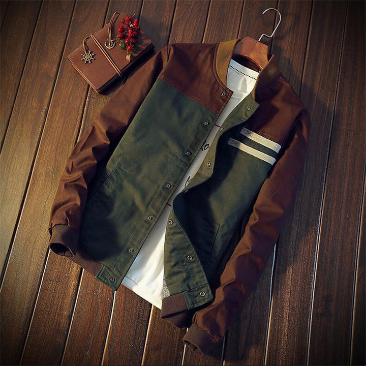 Herren Weinlese Knopf Daunen Jacke | Bomber