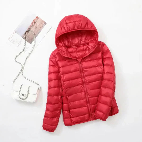 Damen Kapuze Reißverschluss Steppjacke | Puffer
