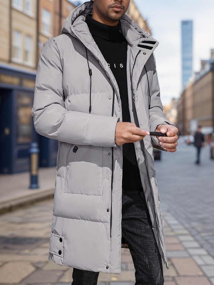 Herren Lange Kapuzen Puffer Jacke | Winter