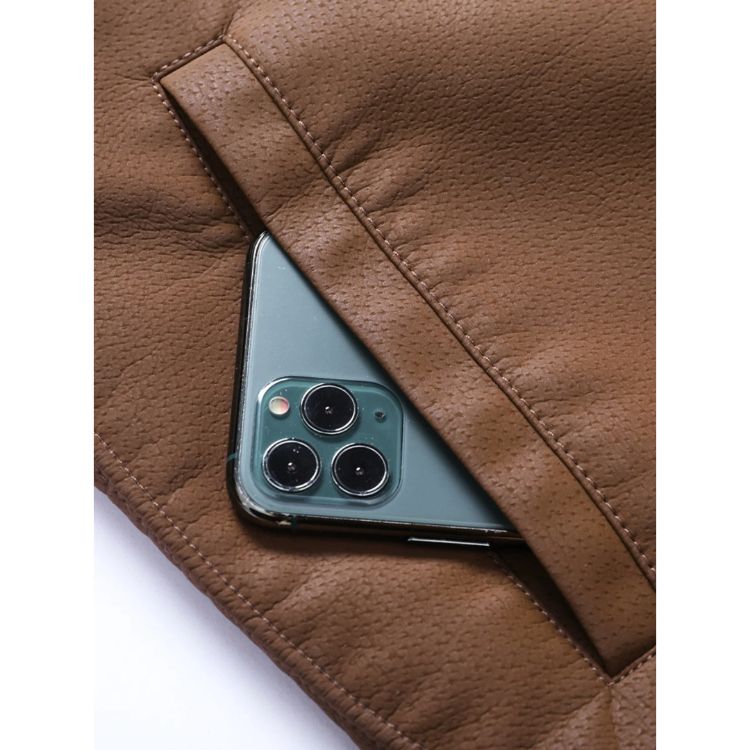 Herren Langarm Bomber Jacke | Reißverschlusstaschen