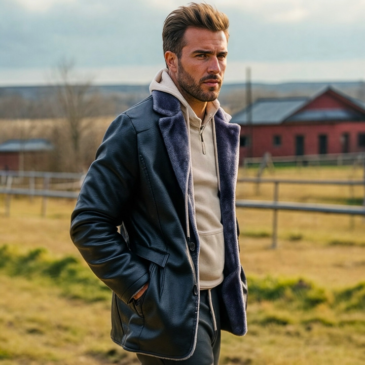Herren Klassischer Warmer Langer Mantel | Lange Ärmel