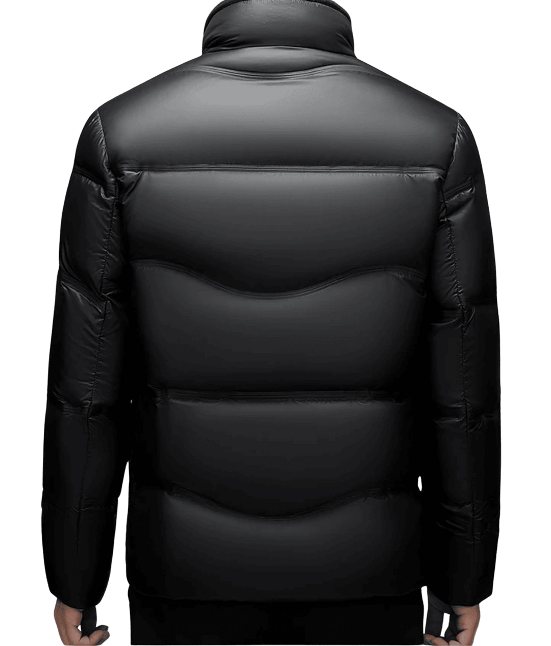 Herren Winter Glänzende Pufferjacke | Reißverschluss