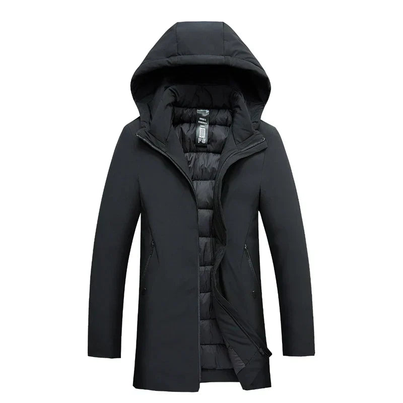Herren Lange Gefütterte Jacke | Kapuzen