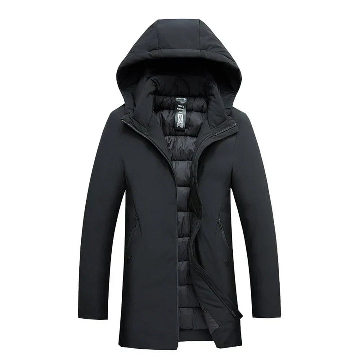 Herren Lange Gefütterte Jacke | Kapuzen
