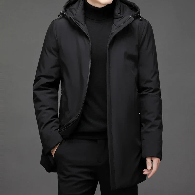 Herren Lange Gefütterte Jacke | Kapuzen