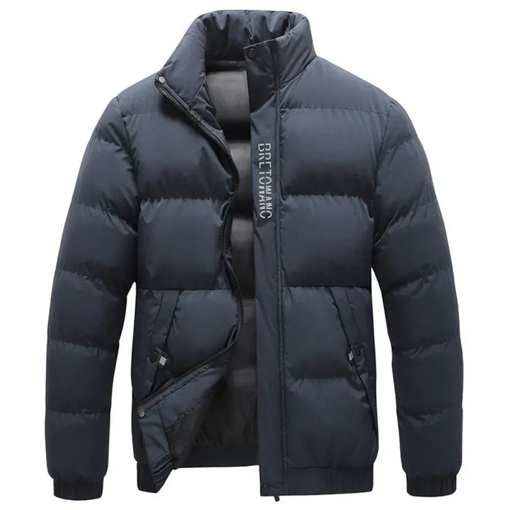 Herren Stehkragen Winter Puffer Jacke | Reissverschluss