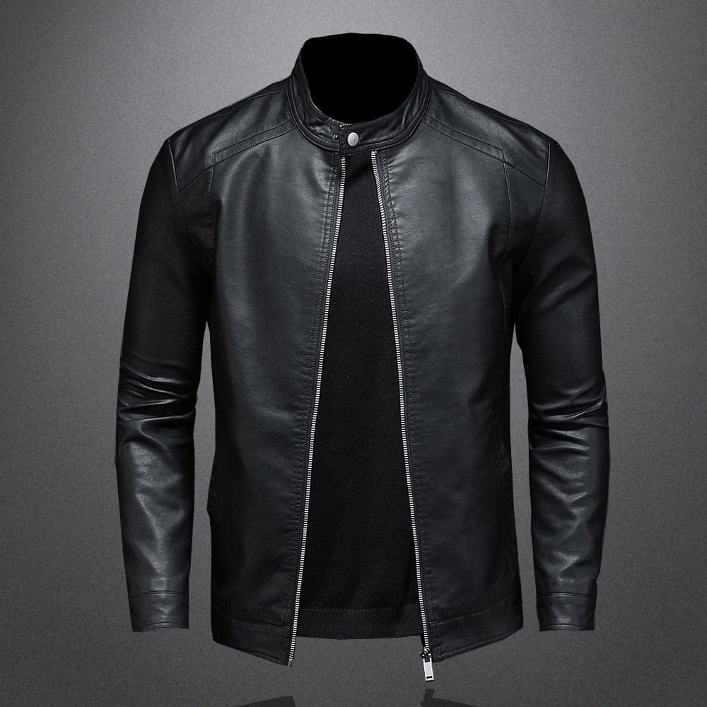 Herren Schwarz Langarm Jacke | Reißverschluss