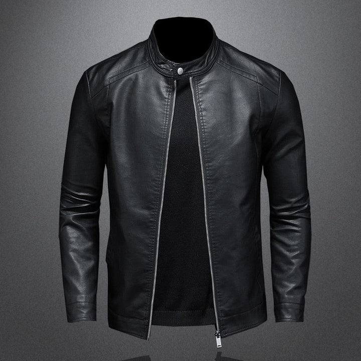 Herren Schwarz Langarm Jacke | Reißverschluss