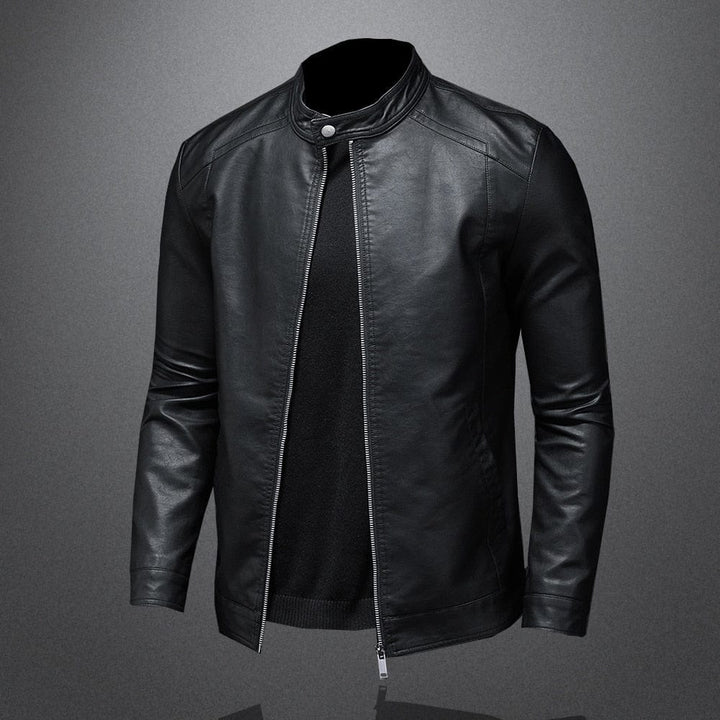 Herren Schwarz Langarm Jacke | Reißverschluss