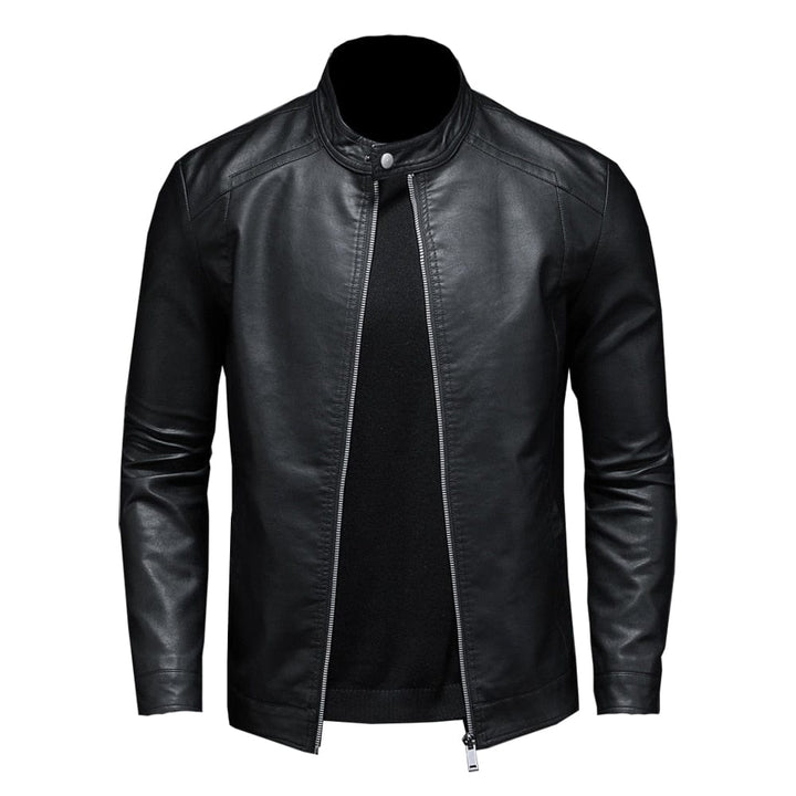 Herren Schwarz Langarm Jacke | Reißverschluss