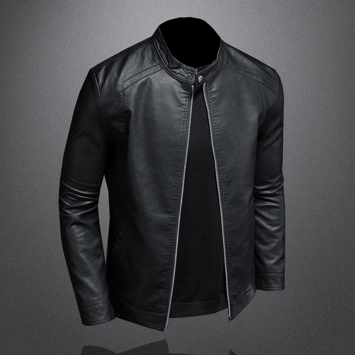 Herren Schwarz Langarm Jacke | Reißverschluss