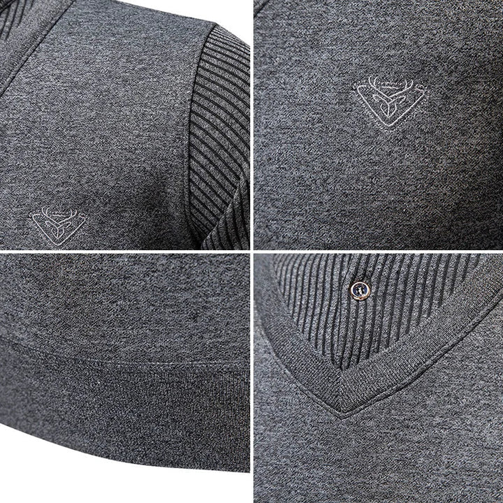 Lässiger Herrenpullover mit zweiteiligem Design