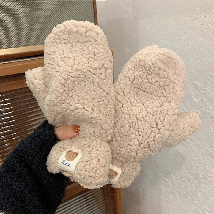Weiche und warme teddy handschuhe