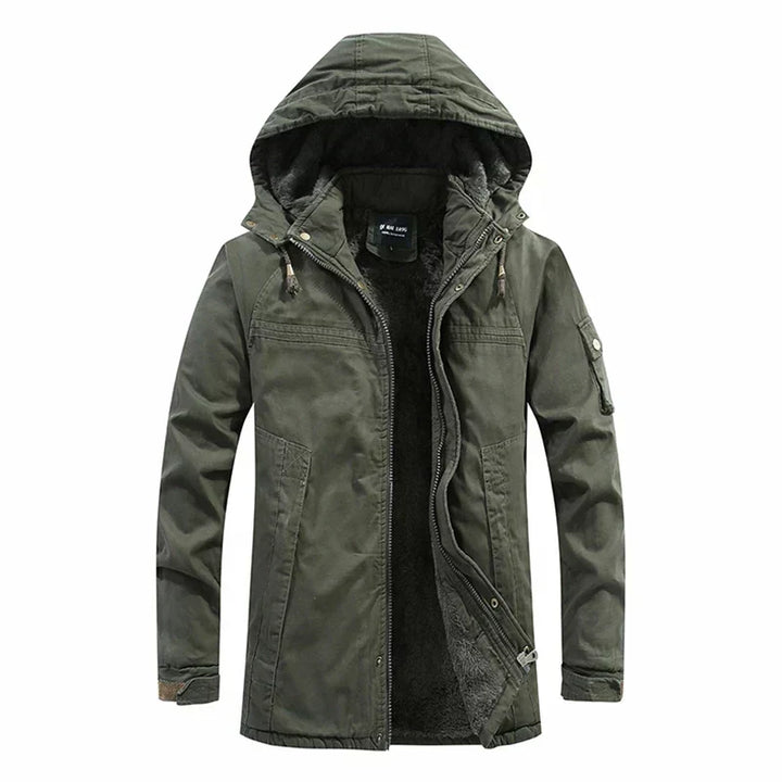 Herren Winter Langarm Jacke mit Kapuze | Warme