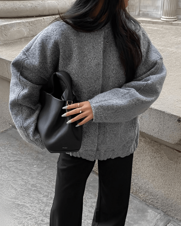 Damen Knopf Daunen Stilvoll Jacke | Warme
