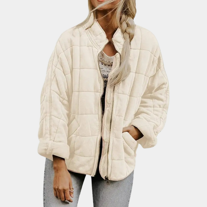Damen Langarm Jacke mit Reißverschluss | Fronttaschen