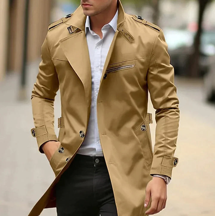 Herren Stilvolle Trenchcoat | Lange