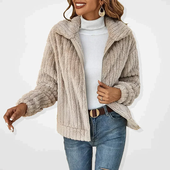 Gesteppte Damen-Teddy Jacke | Kurz