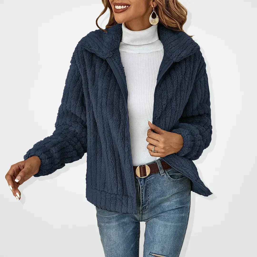 Gesteppte Damen-Teddy Jacke | Kurz