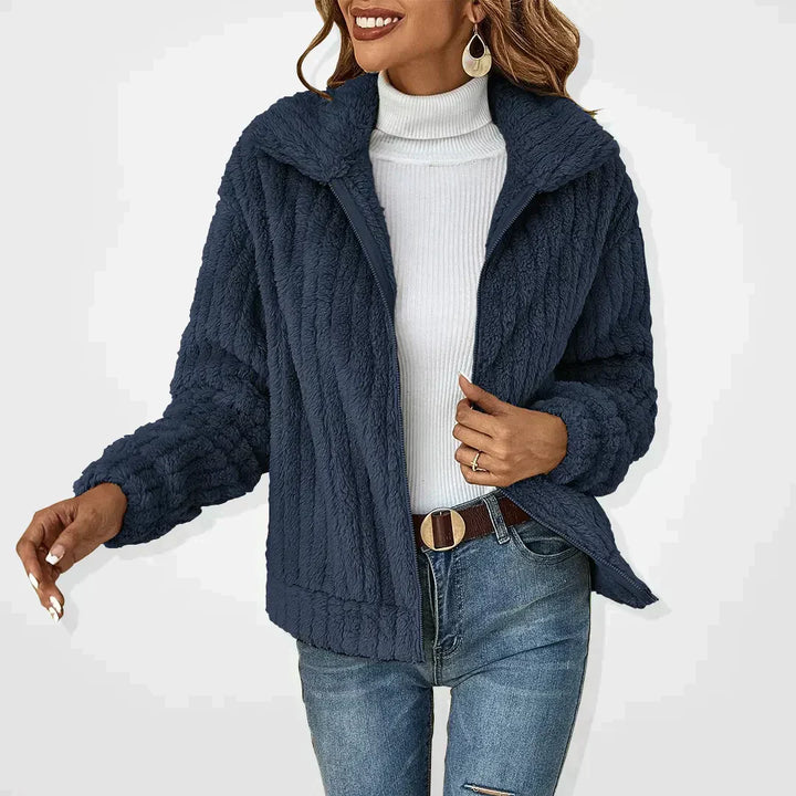 Gesteppte Damen-Teddy Jacke | Kurz