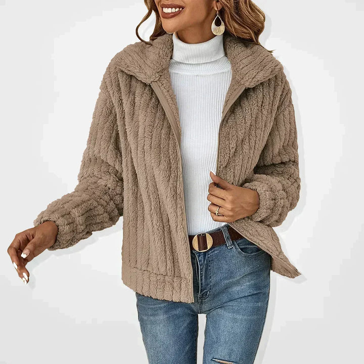 Gesteppte Damen-Teddy Jacke | Kurz