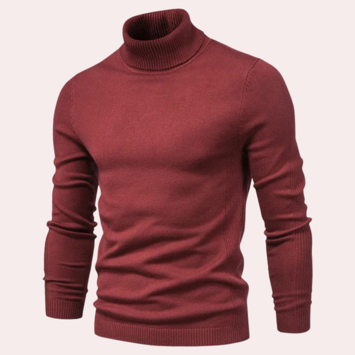 Lässiger herren-rollkragenpullover
