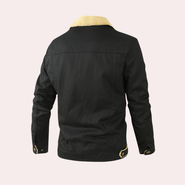 Herren Warme Jacke mit Knopfleiste | Langen Ärmeln