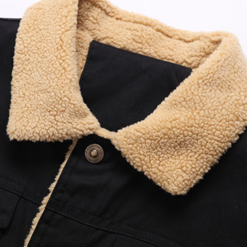 Herren Warme Jacke mit Knopfleiste | Langen Ärmeln