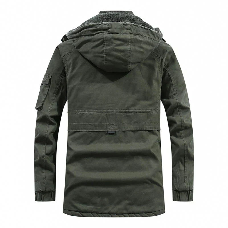 Herren Winter Langarm Jacke mit Kapuze | Warme