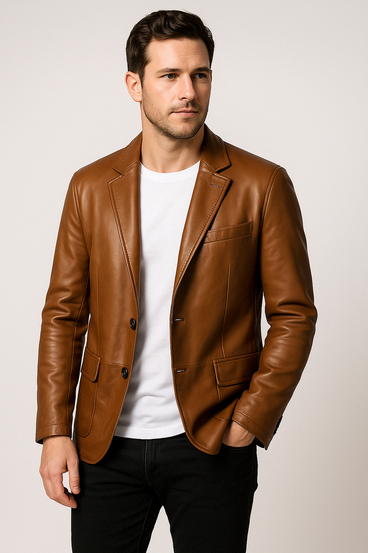 Herren Moderner Schmal Geschnittener Blazer | Lange Ärmel