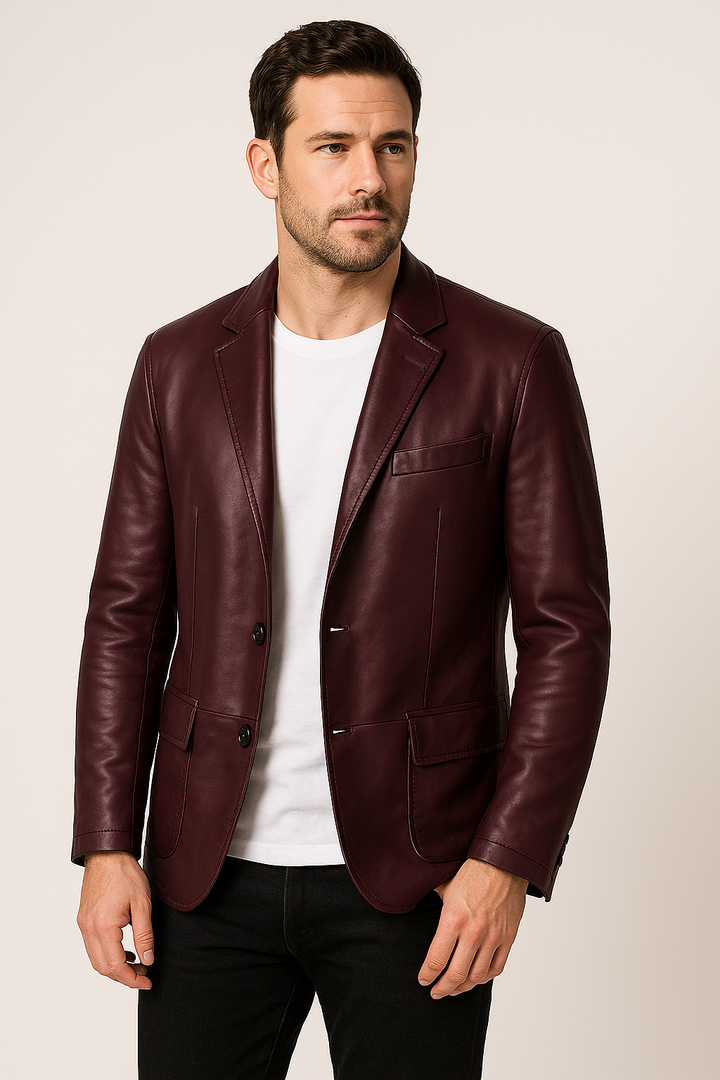 Herren Moderner Schmal Geschnittener Blazer | Lange Ärmel