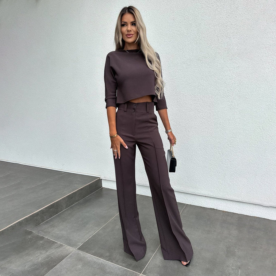 Business-stil zweiteiliges set für frauen