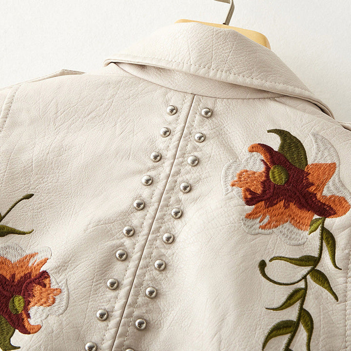 Damen Blumenmuster Reißverschluss Jacke | Langen Ärmeln