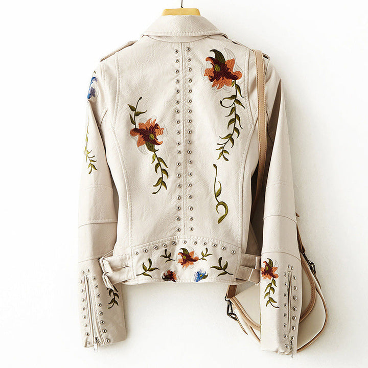 Damen Blumenmuster Reißverschluss Jacke | Langen Ärmeln