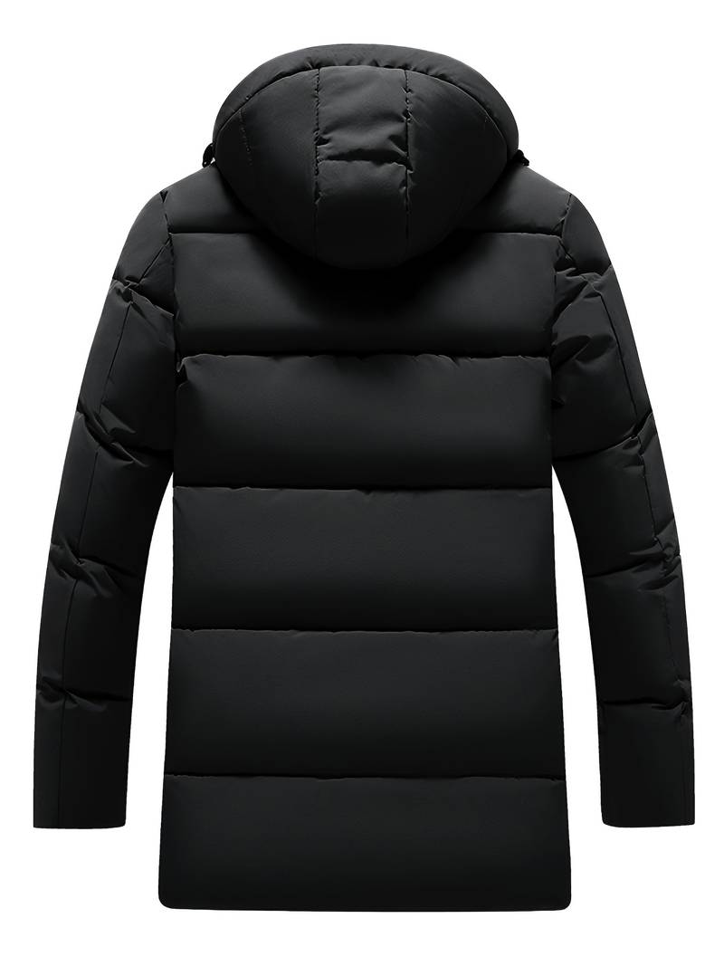 Gefütterte Herren-Winterjacke | Schwarz