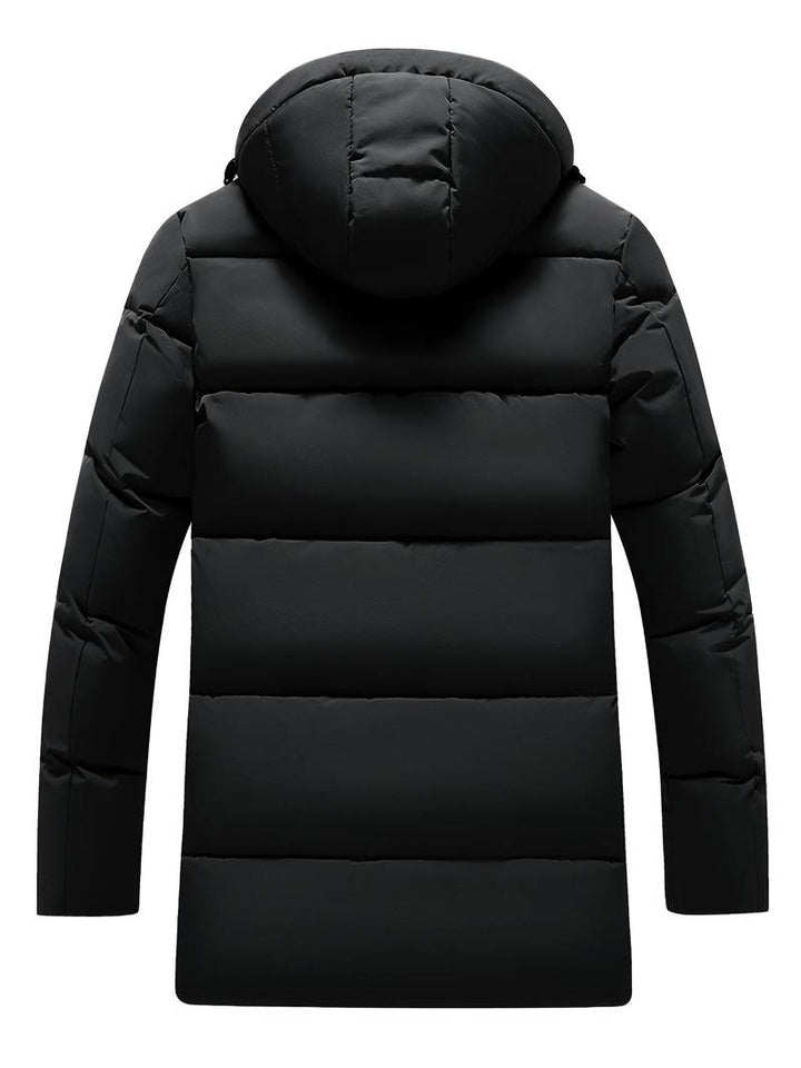 Gefütterte Herren-Winterjacke | Schwarz