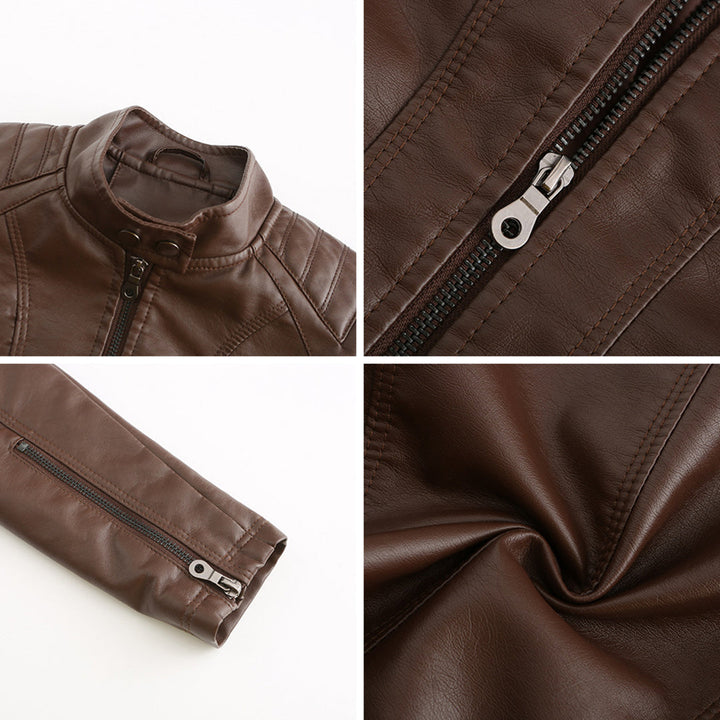 Damen Biker Jacke mit Reißverschluss | Lange Ärmel