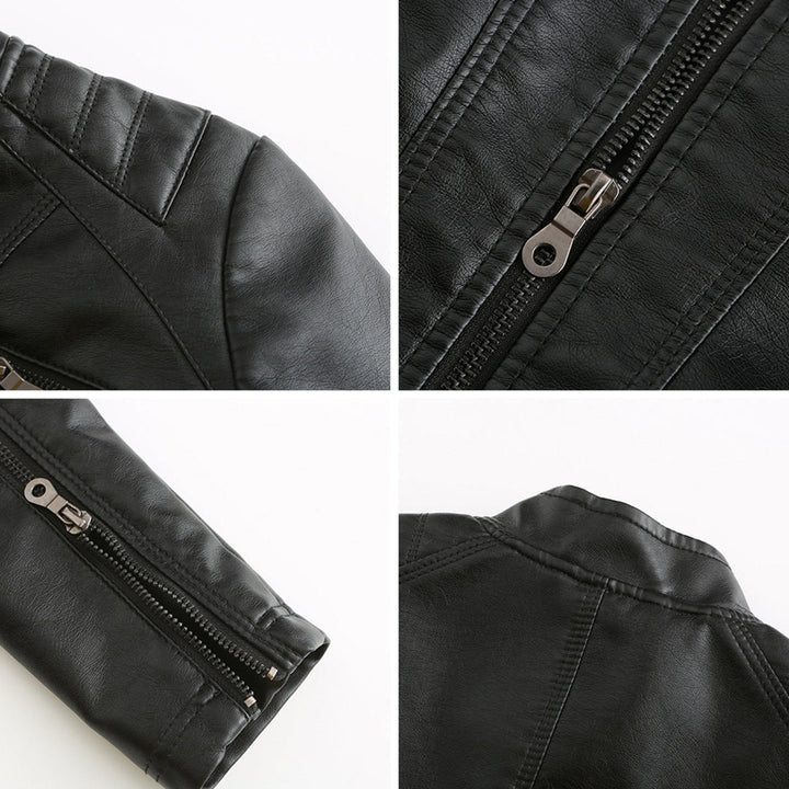Damen Biker Jacke mit Reißverschluss | Lange Ärmel