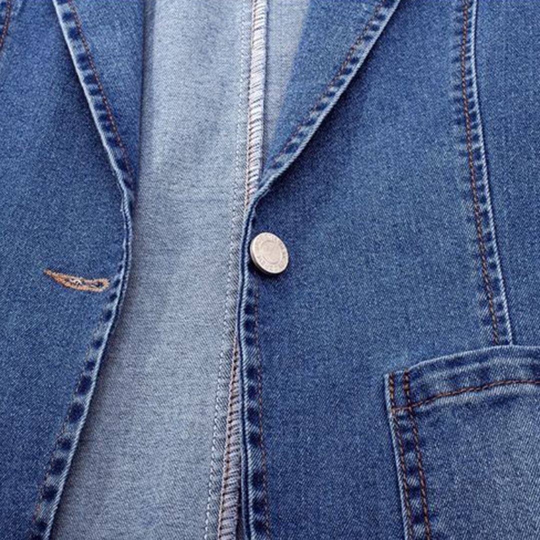 Damen langarm Jeansjacke | Vordertaschen