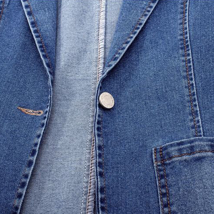 Damen langarm Jeansjacke | Vordertaschen