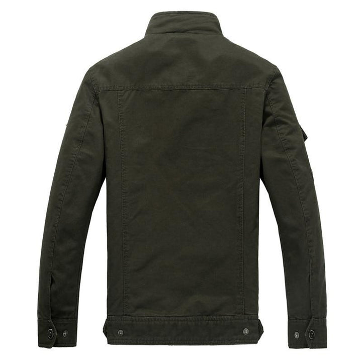 Herren Langarm Stehkragen Jacke | Taschen