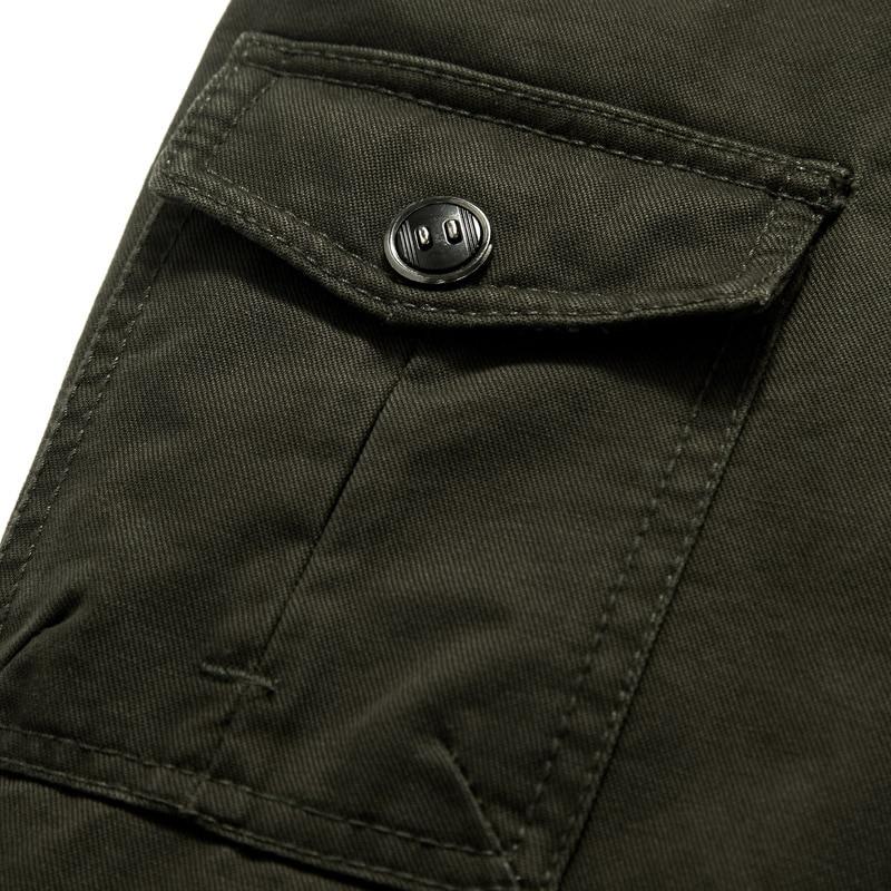 Herren Langarm Stehkragen Jacke | Taschen