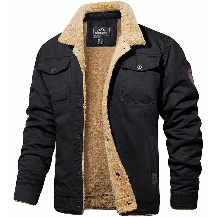 Herren Warme Jacke mit Knopfleiste | Langen Ärmeln