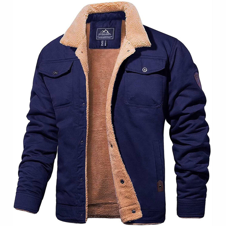 Herren Warme Jacke mit Knopfleiste | Langen Ärmeln