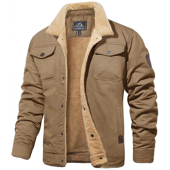 Herren Warme Jacke mit Knopfleiste | Langen Ärmeln