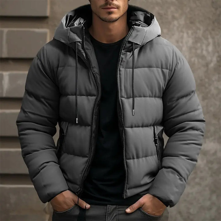 Herren Pufferjacke mit Reißverschluss | Moderne